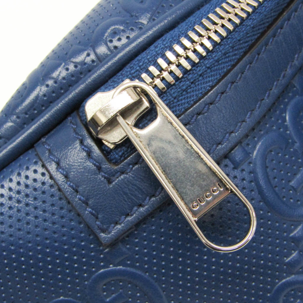 GUCCI Blue Leather Fanny Pack - Picture 8 of 12